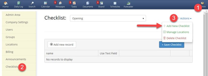 Managers Logbook New Checklist